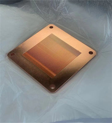 Slotting Copper Cold Plate Heat Sink , Microgrooved Skived Fin Heat Sink