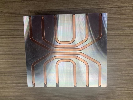 Copper Pipes Bonded Fin Heat Sink Aluminum Skiving Burried OEM For Locomotives