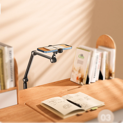 360 Rotate Adjustable Tablet Stand Aluminum Alloy Carbon Steel Flexible Arm