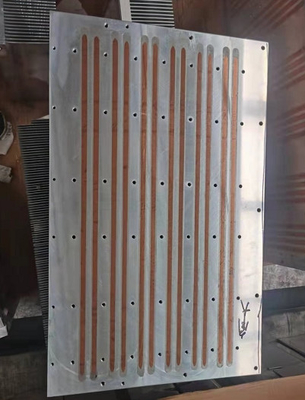 Copper Pipes Bonded Fin Heat Sink Aluminum Skiving Burried OEM For Locomotives